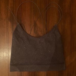 Urban Outfitters Purple Sparkly Crop Top
